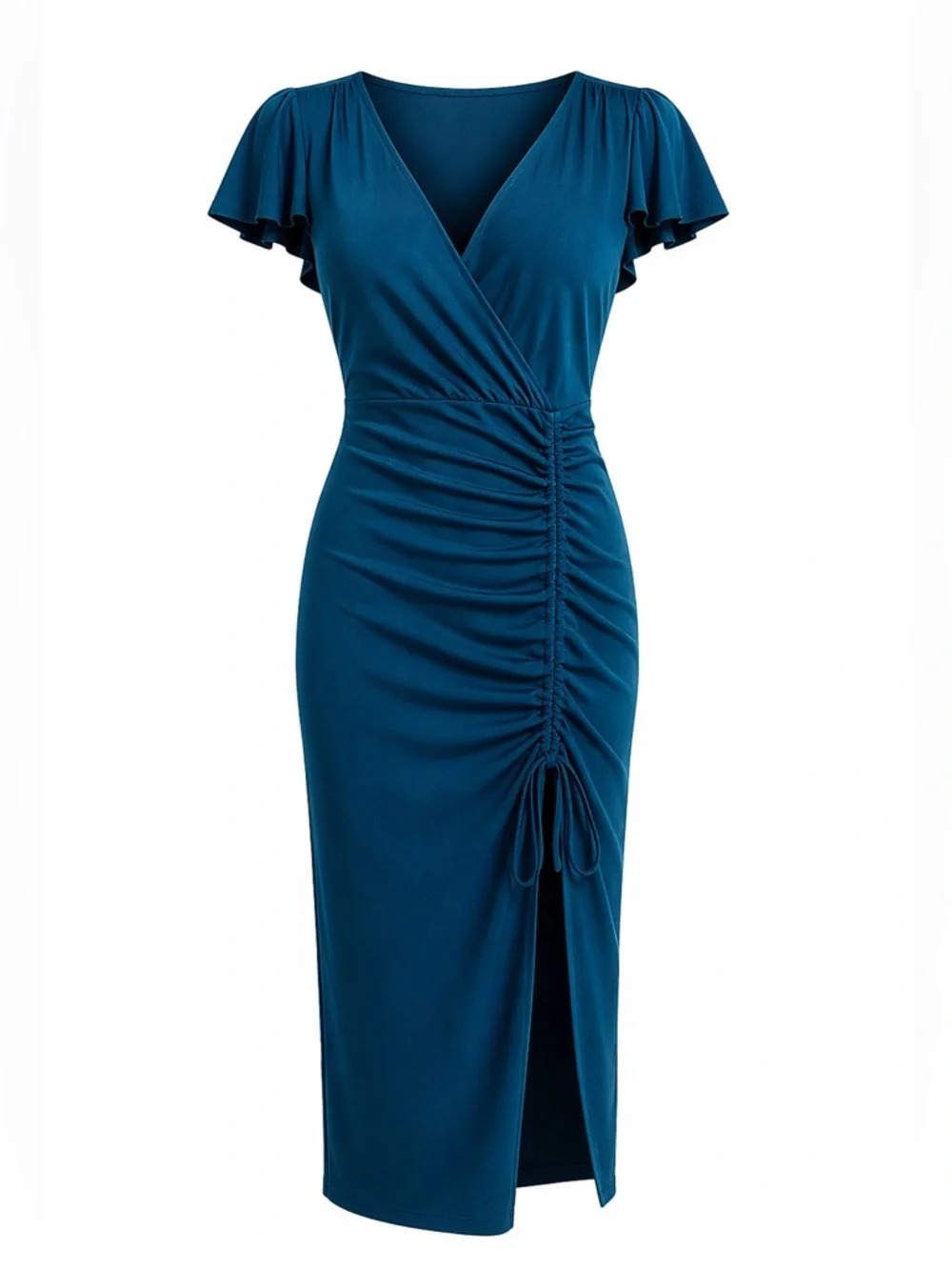 formal emerald green dresses Long Dress with Corset Bodice Emerald Green / 0 Off Shoulder Structure Women's High-Waisted Pants | Color:Blue Watercolor Floral Rentals